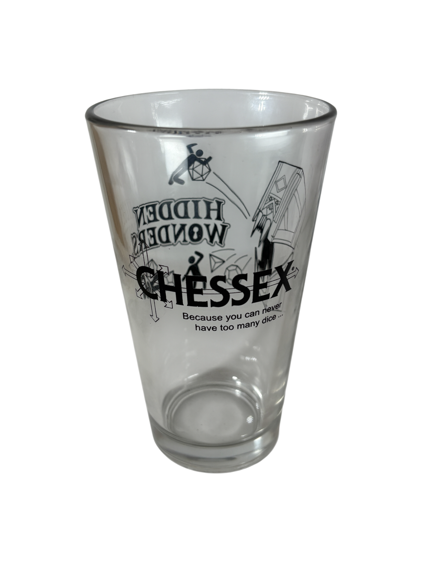 Chessex Hidden Wonders Promo Pint Glass