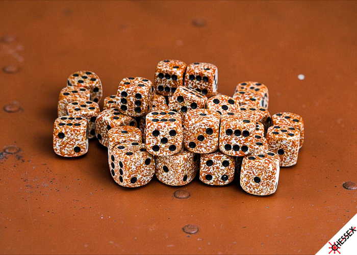 Chessex: Speckled 12mm 36 Dice Block - Rust