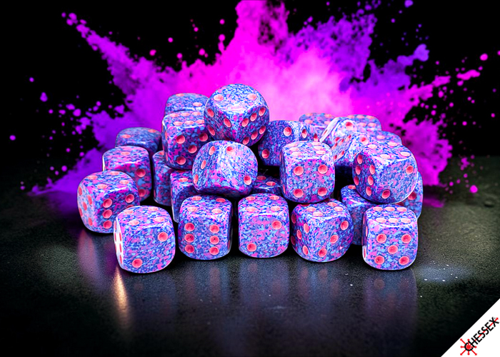 Chessex: Speckled 12mm 36 Dice Block - Purple Passion