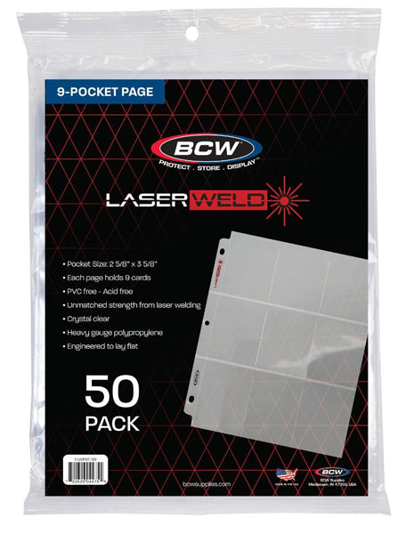 BCW LaserWeld® 9-Pocket Page 50 CT. Pack