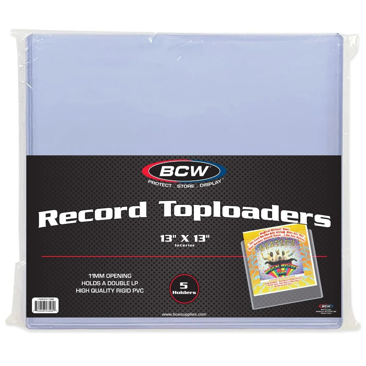 BCW 12-Inch Record Toploader Holder - 11MM
