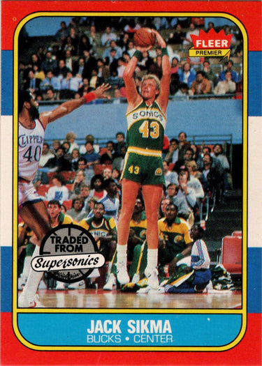 1986-87 Fleer Basketball #102 Jack Sikma Base Rookie Card