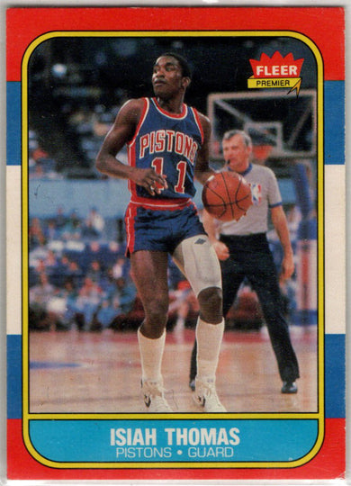 1986-87 Fleer Basketball #109 Isiah Thomas Base Rookie Card