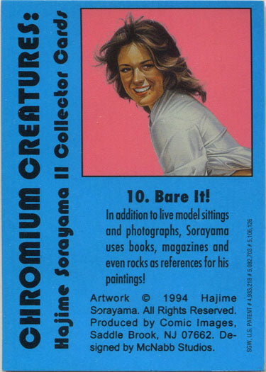 Sorayama 2 Chromium Creatures Base Card 10 "Bare It!"