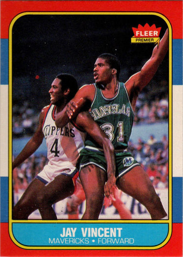 1986-87 Fleer Basketball #118 Jay Vincent Base Rookie Card
