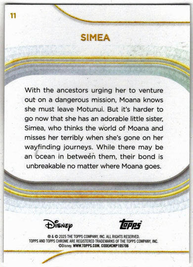 2025 Topps Chrome Disney Base Card 11 Simea