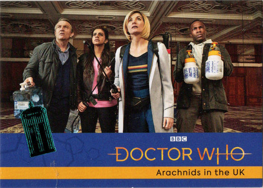 2022 Doctor Who Series 11 & 12 Teal Parallel Card 11 "Arachnids In The UK" /99