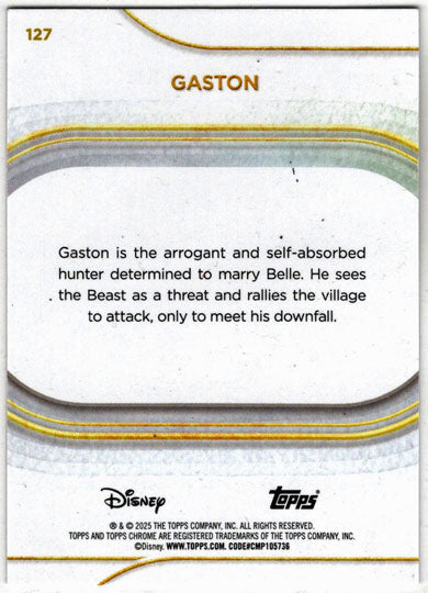 2025 Topps Chrome Disney Base Card 127 Gaston