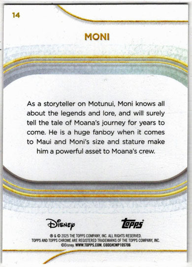 2025 Topps Chrome Disney Base Card 14 Moni