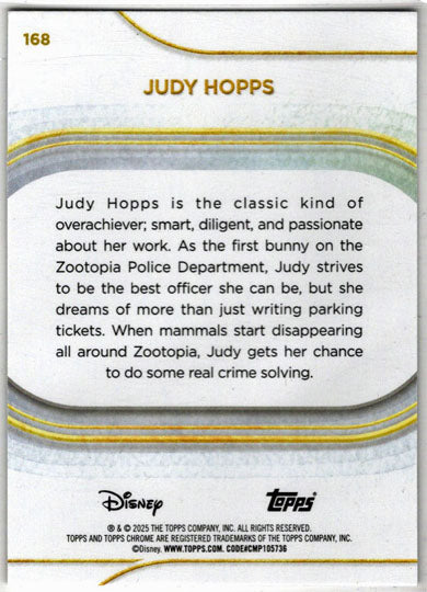 2025 Topps Chrome Disney Base Card 168 Judy Hopps