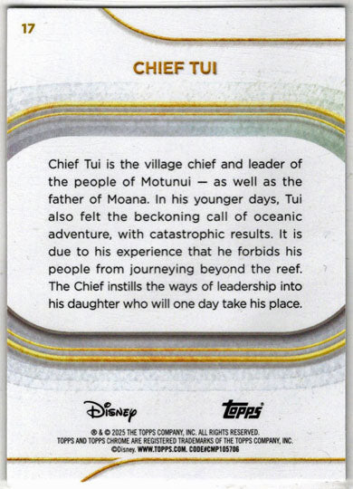 2025 Topps Chrome Disney Base Card 17 Chief Tui