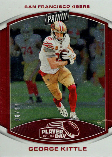 2023 Panini POTD Football Red Foil Parallel Card 17 George Kittle 96/99