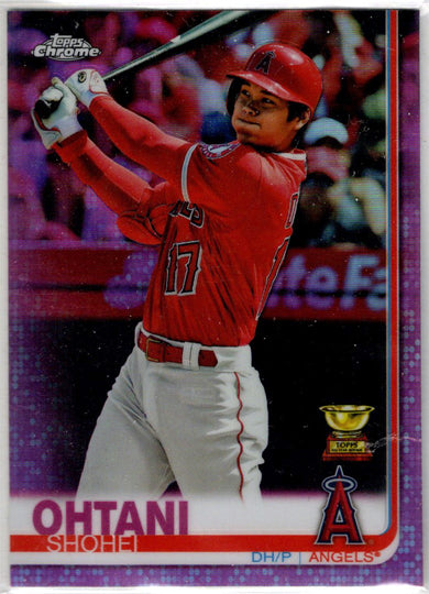 Topps Chrome Baseball 2019 Pink Refractor Parallel Card 1 Shohei Ohtani