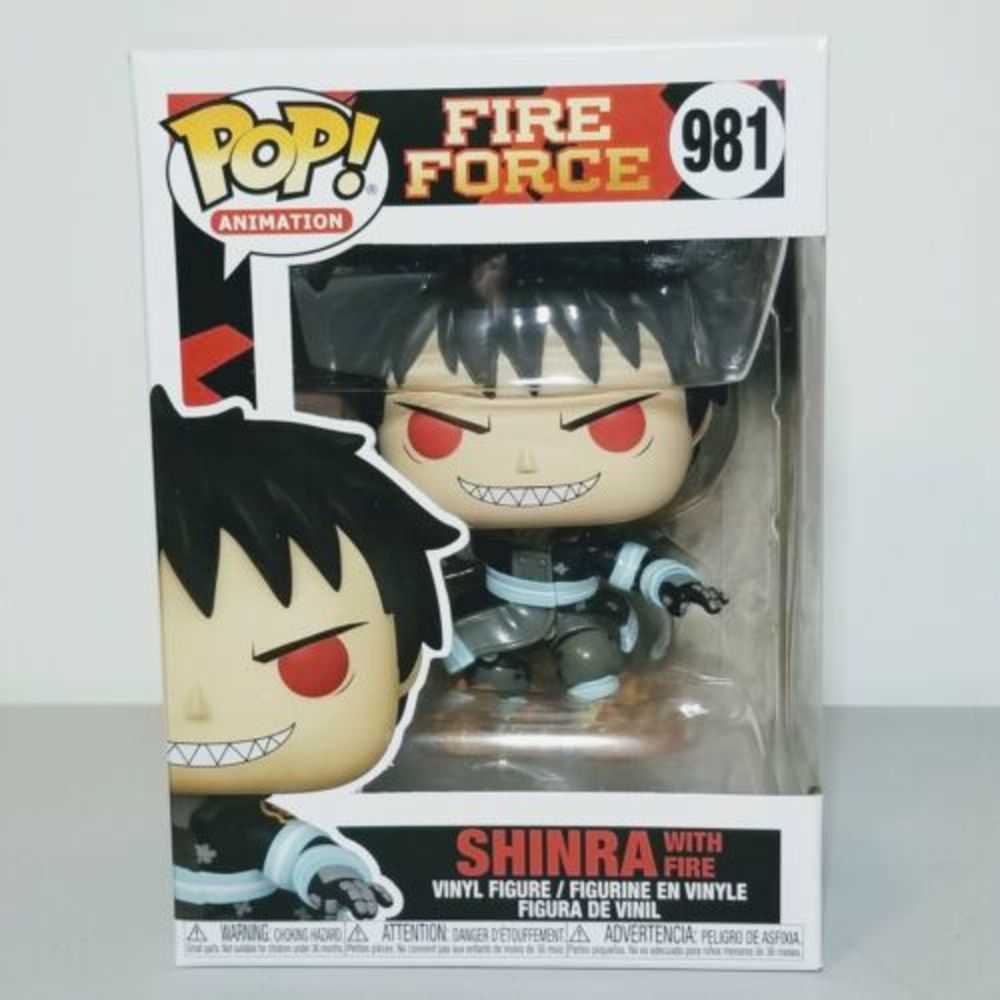 Pop Animation Fire Force Shinra with Fire Vinyl Figure