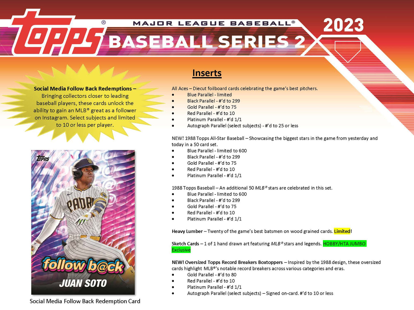 2023 Topps Baseball Series 2 Case of 12 Hobby Card Boxes