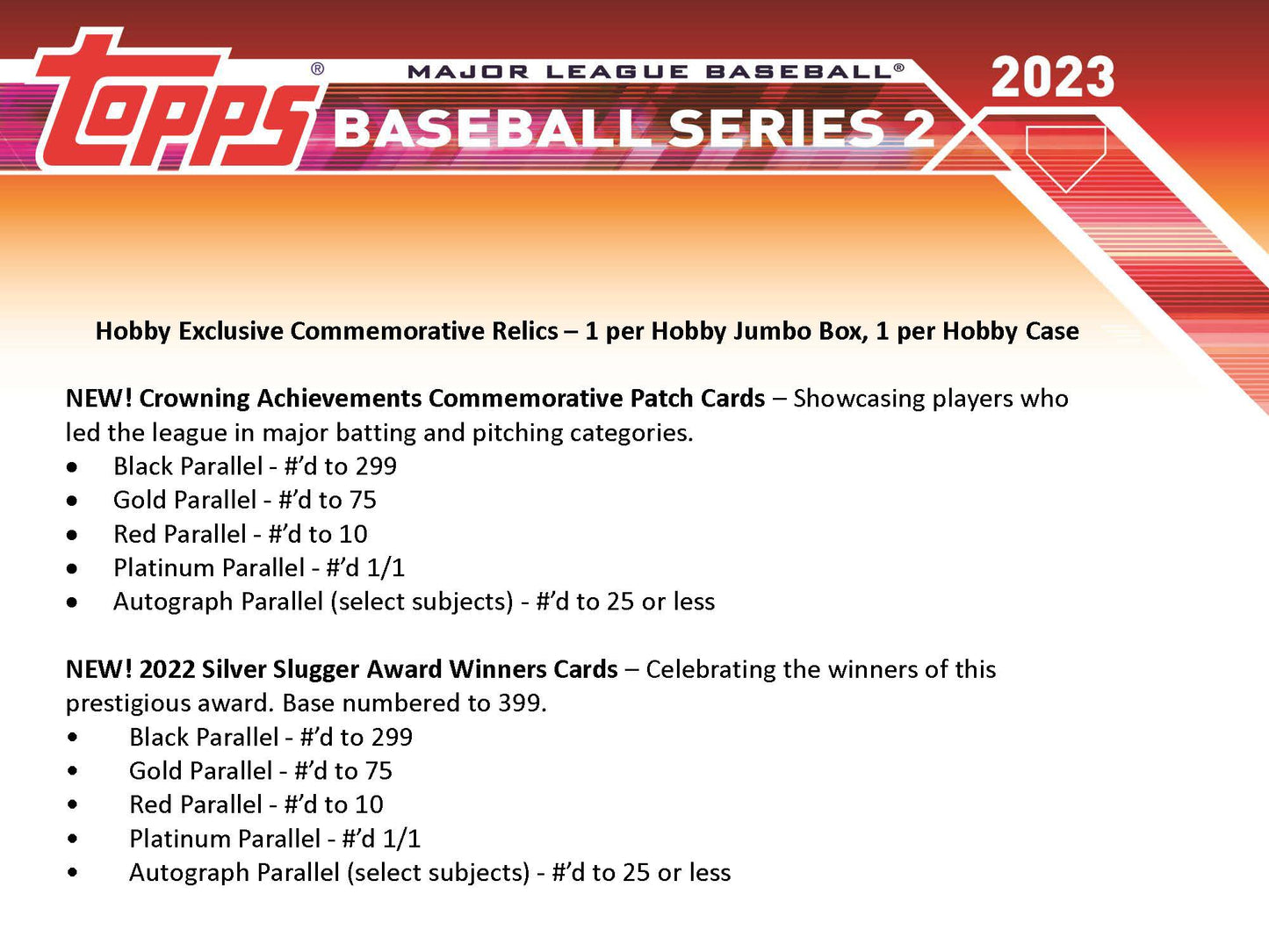 2023 Topps Baseball Series 2 Case of 6 Jumbo HTA Card Boxes