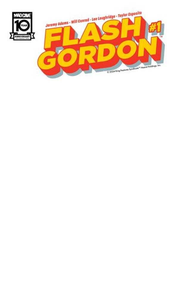 Flash Gordon #1 Cover D Blank Sketch Variant