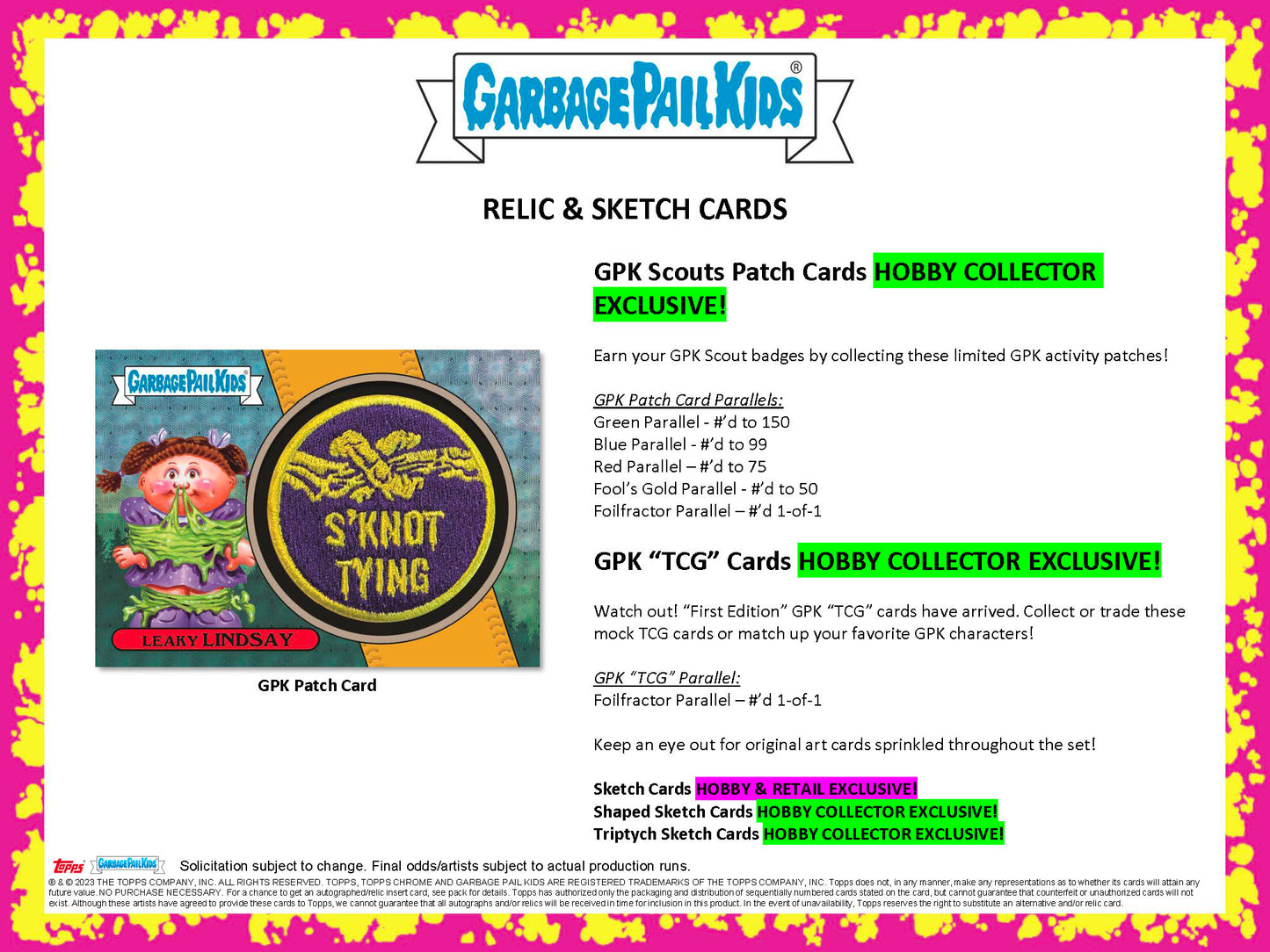 2024 Topps Garbage Pail Kids Series 1 Kids-At-Play Hobby Direct Box