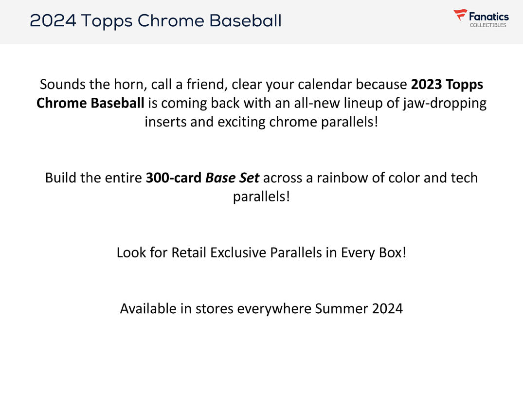 2024 Topps Chrome Baseball Hobby Value Box