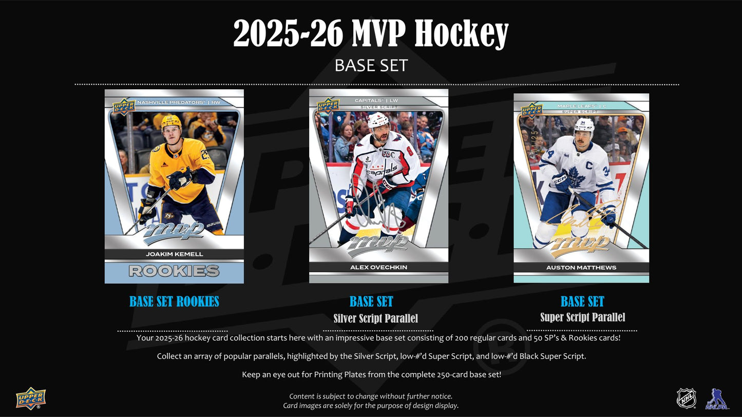2025-26 Upper Deck MVP Hockey Factory Sealed Hobby Box
