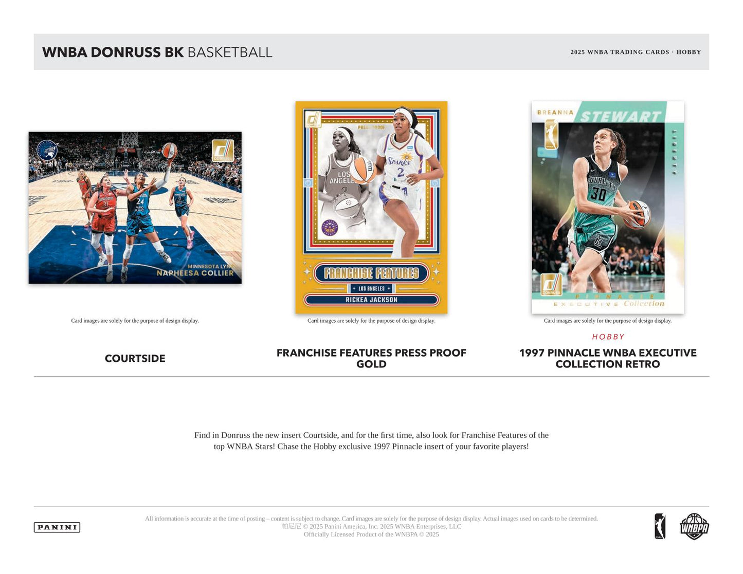 2025 Panini Donruss WNBA Basketball Mega Box