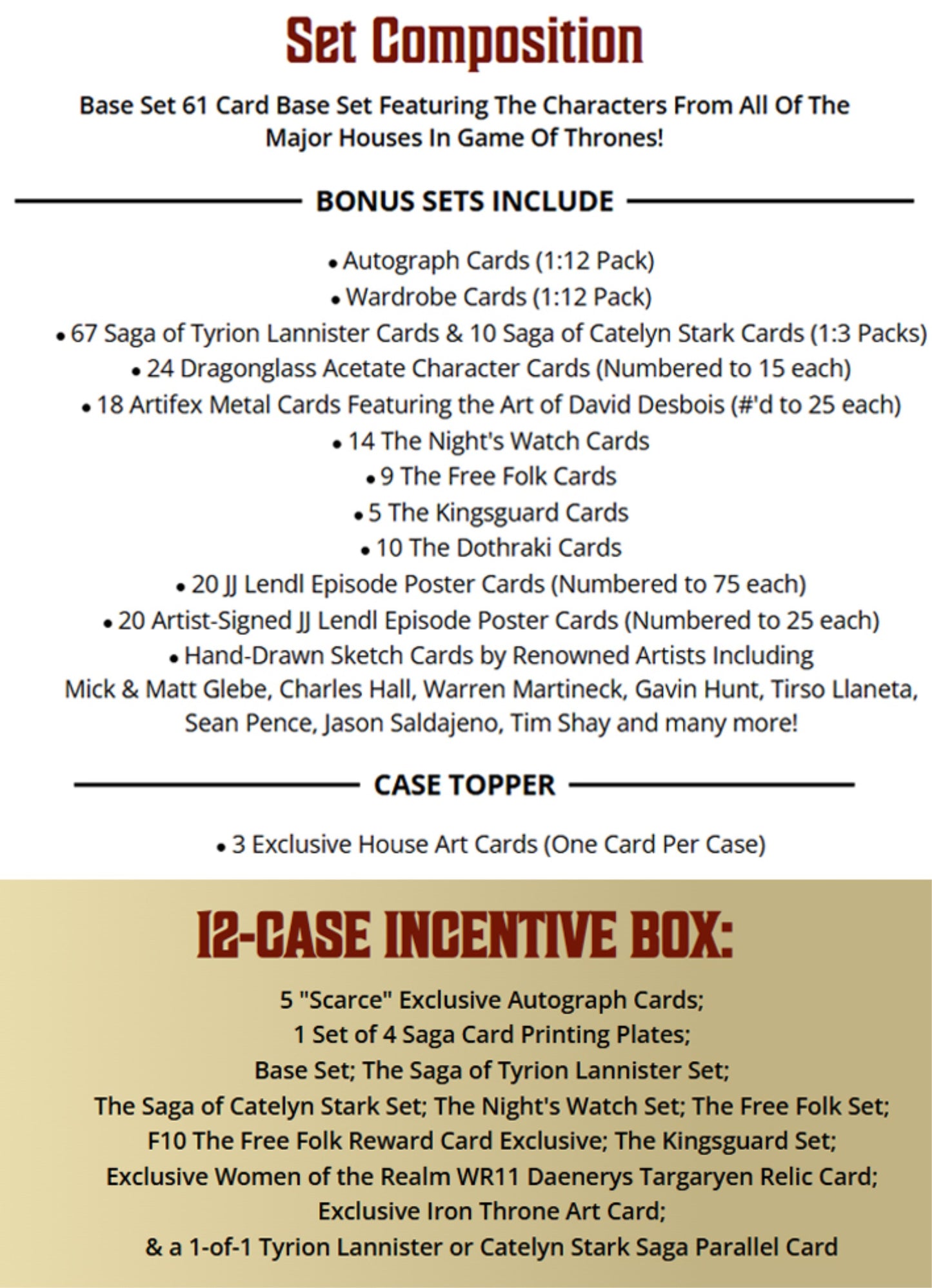 2025 Rittenhouse Game of Thrones Great Houses Hobby Box