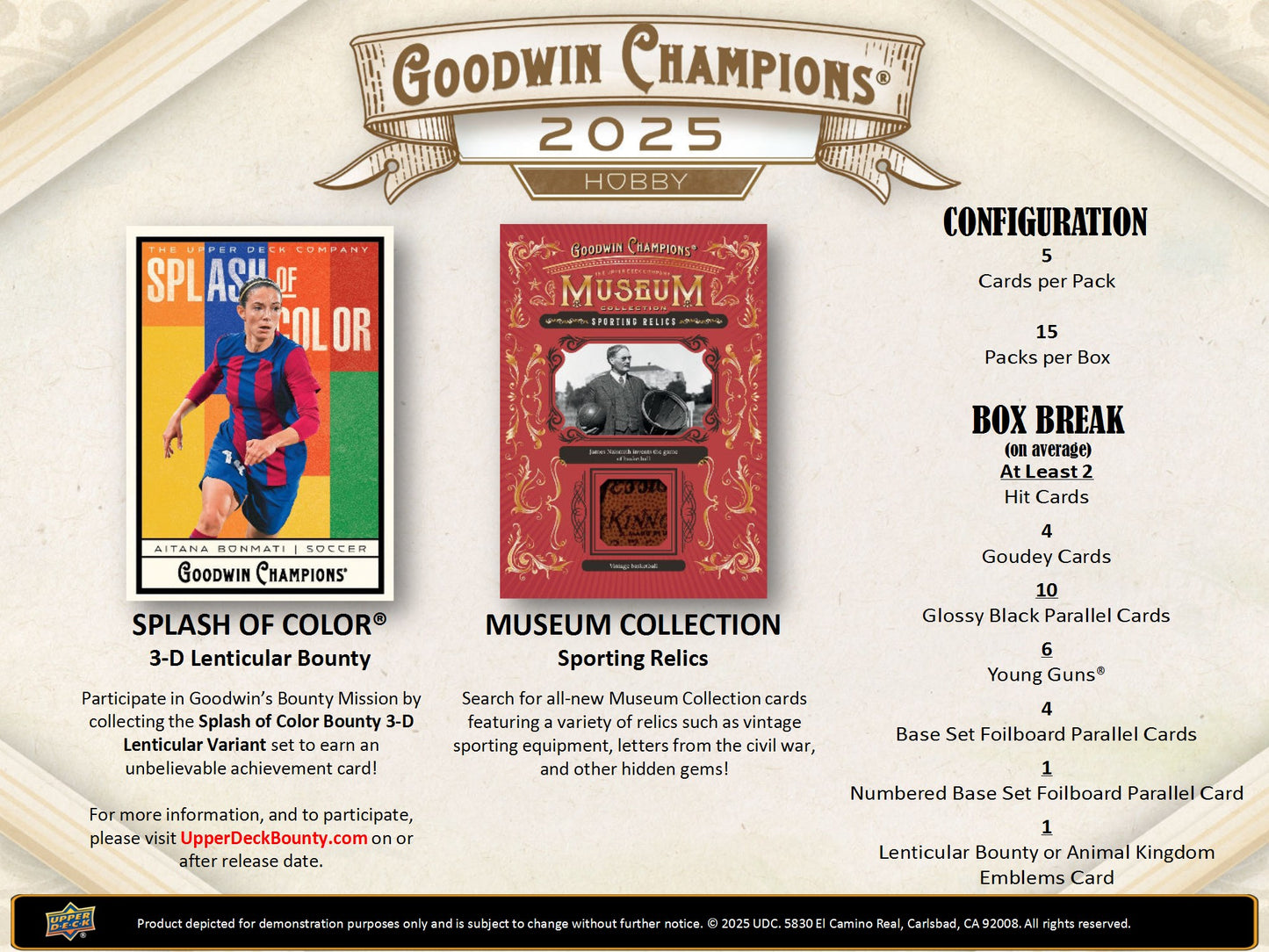 2025 Upper Deck Goodwin Champions Trading Card Box