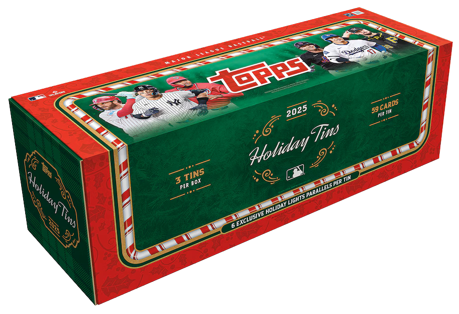 2025 Topps Baseball Holiday Sealed Box of 3 Tins