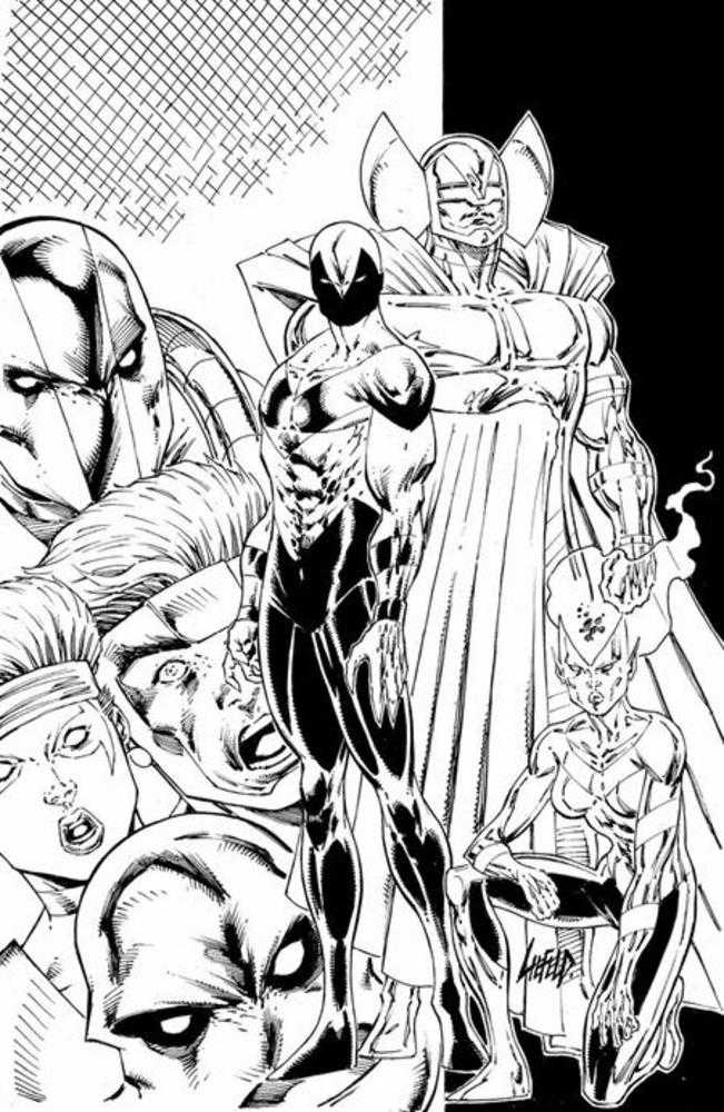 Youngblood #1 (2025) 2nd Printing Cover C 1 in 10 Rob Liefeld Black & White Full Art Variant