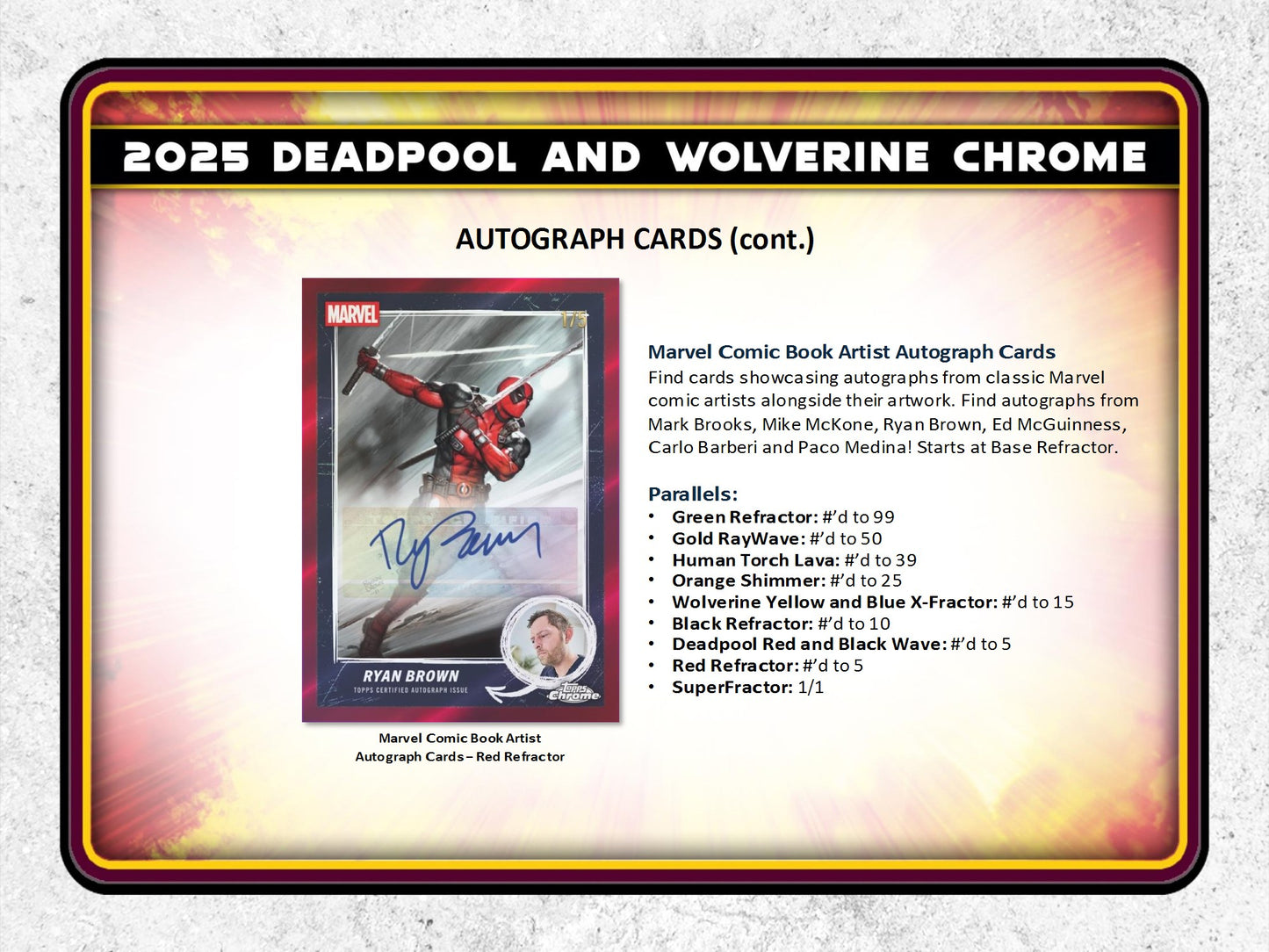 2025 Topps Marvel Chrome Deadpool Value Box