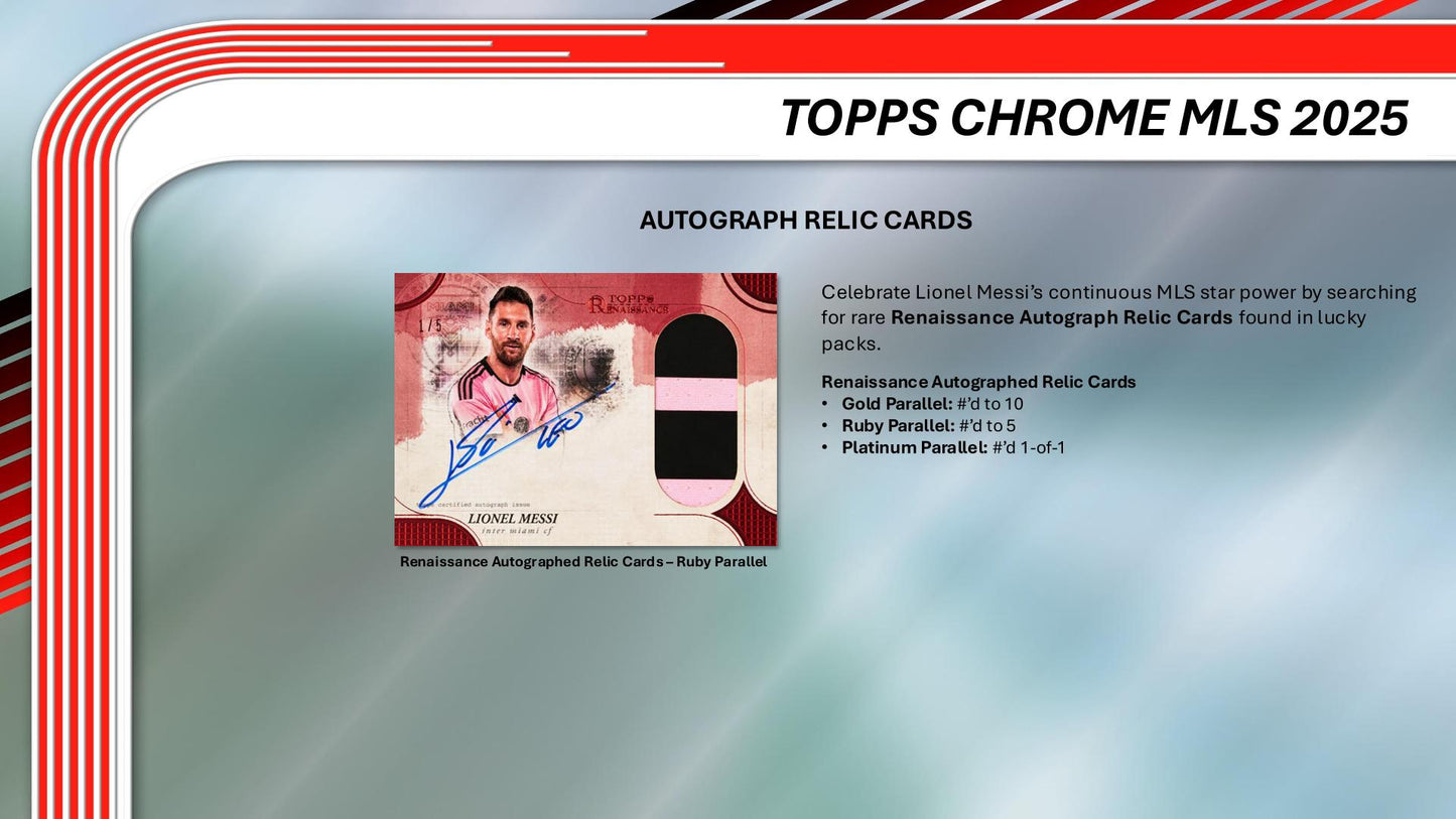 2025 Topps Chrome MLS Major League Soccer Pack