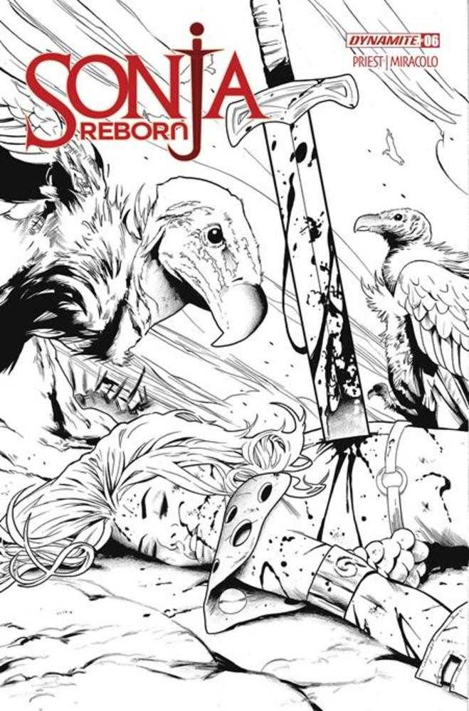 Sonja Reborn #6 Cover K Greg Land Line Art Variant