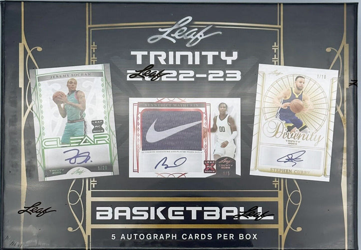 Leaf Trinity 2022-23 Basketball Factory Sealed Hobby Box