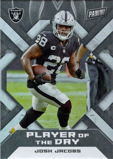 Panini Player Of The Day Football 2022 Foil Parallel Card 22 Josh Jacobs