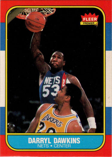 1986-87 Fleer Basketball #24 Darryl Dawkins Base Rookie Card
