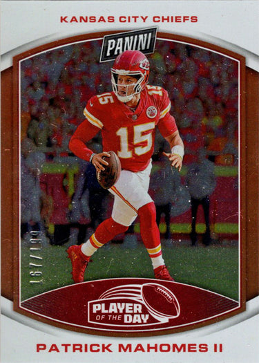 2023 Panini POTD Football Orange Foil Parallel Card 2 Patrick Mahomes II 167/199