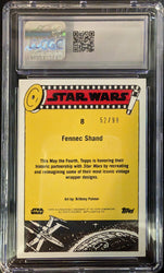 Star Wars May the 4th Wrapper Art Card #8 Foil 52/99 Fennec Shand CGC 10 Gem Mint