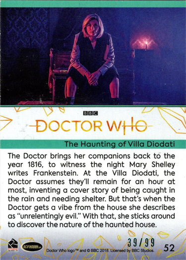 2022 Doctor Who Series 11 & 12 Teal Parallel Card 52 "The Haunting Of..." /99