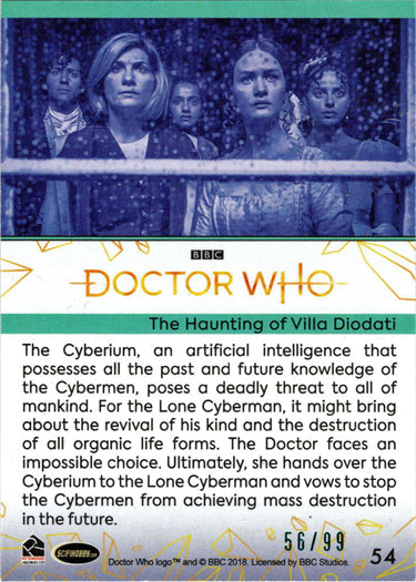 2022 Doctor Who Series 11 & 12 Teal Parallel Card 54 "The Haunting Of..." /99