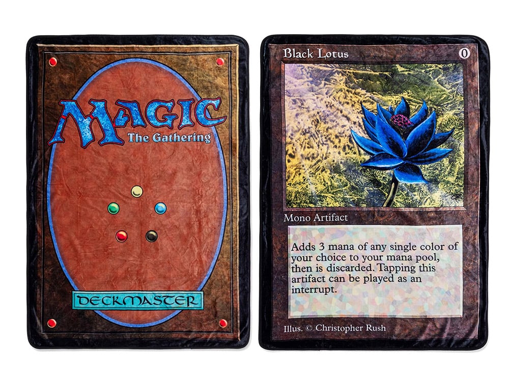 Magic: the Gathering MTG Black Lotus Fleece Blanket