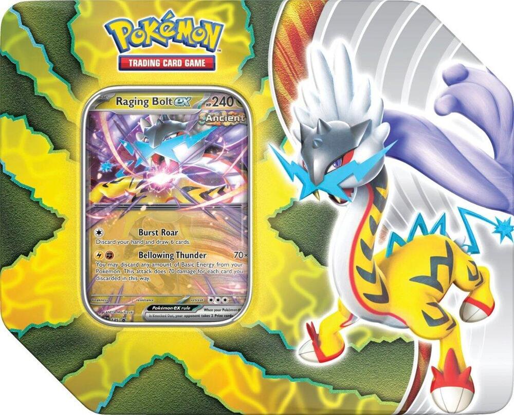 Pokemon Paradox Destinies Tin (Raging Bolt EX)