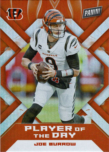 Panini Player Of The Day Football 2022 Foil Parallel Card 5 Joe Burrow
