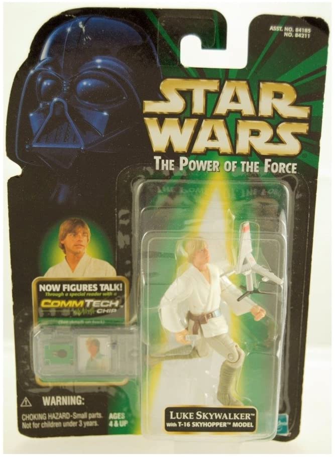 Star Wars Power of the Force Luke Skywalker with T-16 Skyhopper Action Figure with Commtech Chip
