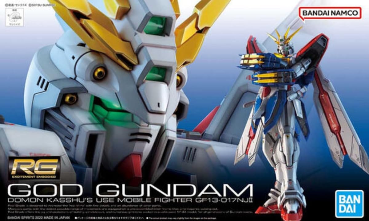 Bandai Mobile Fighter G Gundam God Gundam Real Grade 1:144 Scale Model Kit