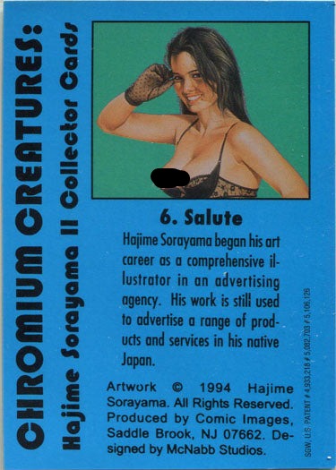 Sorayama 2 Chromium Creatures Base Card 6 "Salute"