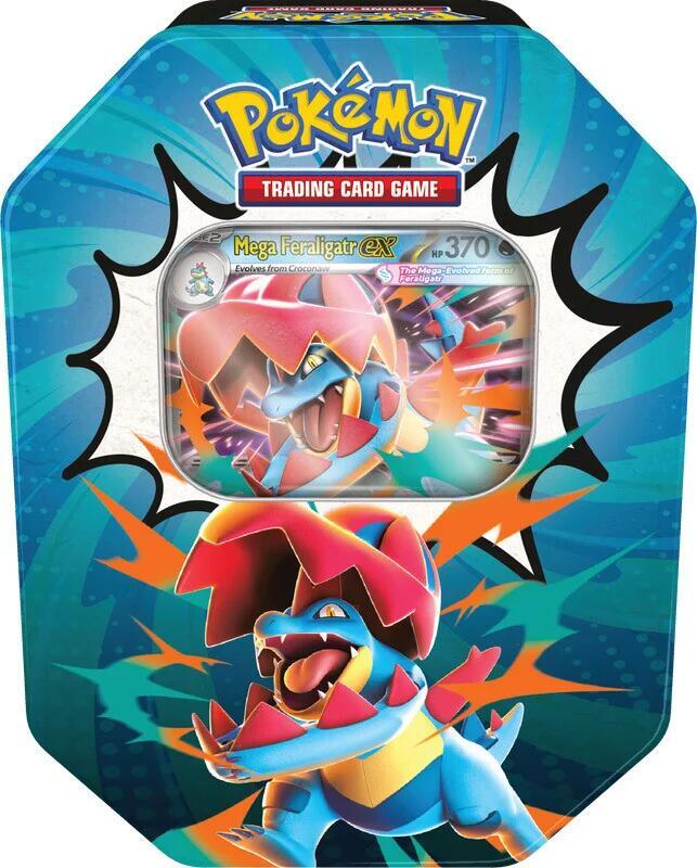 Pokemon Mega Evolutions Ascended Heroes Tin (Mega Feraligatr ex)