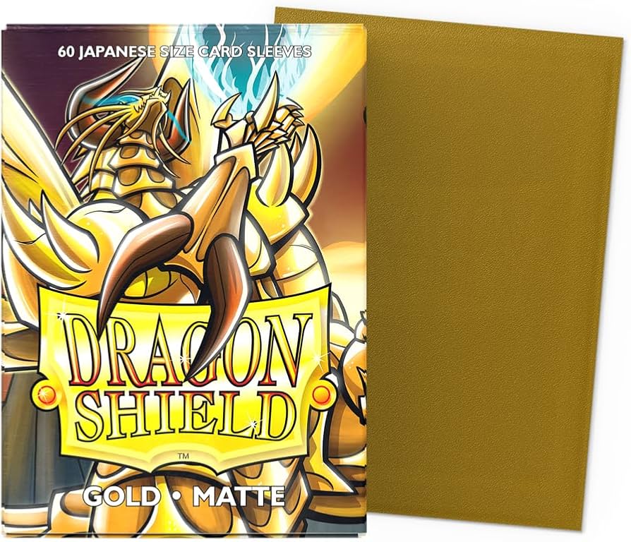 Dragon Shield Japanese Sized Matte Sleeves - Gold 60ct