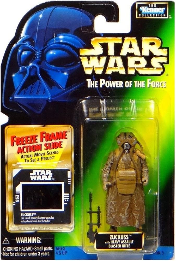 Star Wars Power of the Force Zuckuss Action Figure With Freeze Frame Action Slide