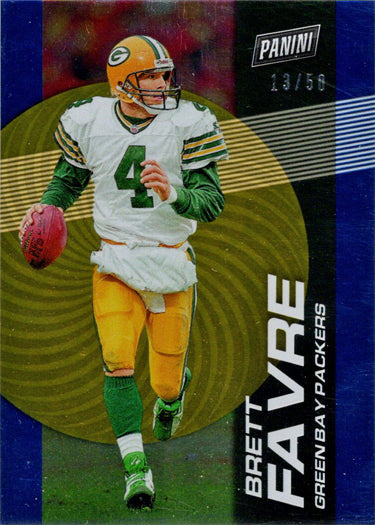 2023 Panini POTD Football Blue Foil Parallel Card 73 Brett Favre 13/50