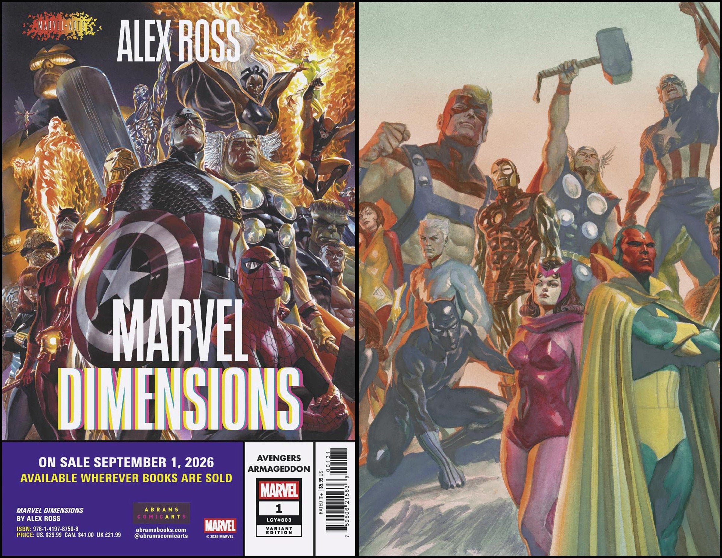 MARVEL アベンジャーズ Avengers: Armageddon #1 Alex Ross Marvel Dimensions Variant
